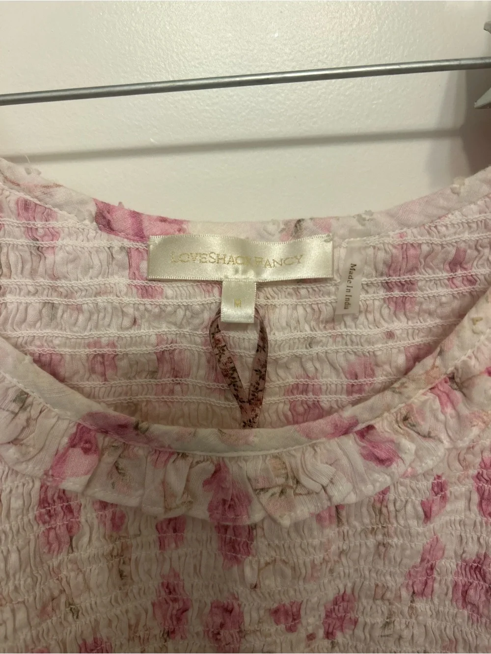Love Shack Fancy Molly Heirloom Printed Top in Sterling Dusk
